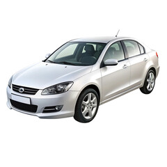 Fototapeta premium Car Isolated on Pure White Background