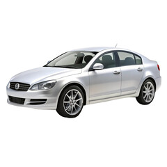 Fototapeta premium Car Isolated on Pure White Background