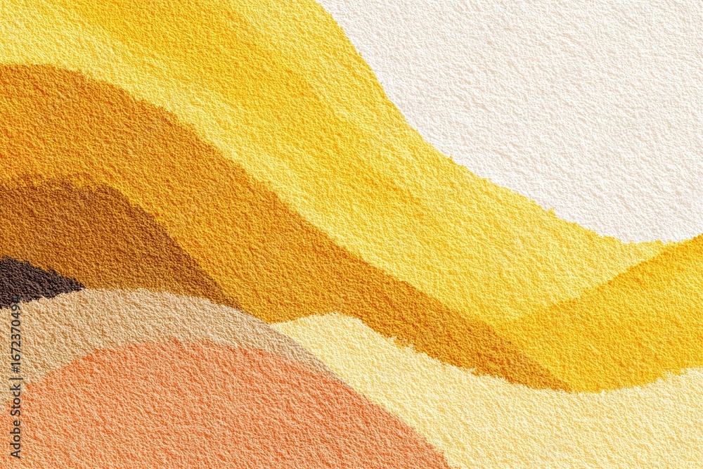 Aufkleber abstract composition of warm colors creating flowing shapes and textures in a minimalist style