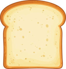 Fresh baked white bread slice delicious golden crust soft texture ready for sandwich vector