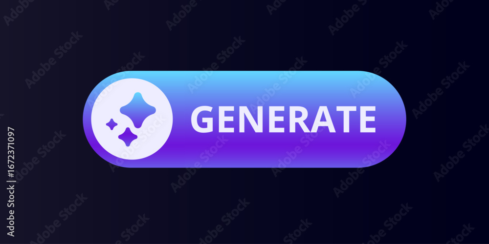 Aufkleber a sleek and stylish generate button featuring a captivating purple gradient, ideal for modern interf