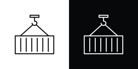 Container icon in editable stroke. EPS 10 vector illustration.