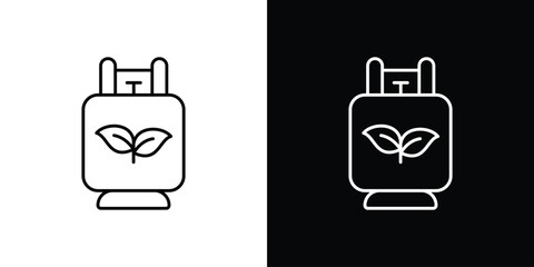 Biogas icon in editable stroke. EPS 10 vector illustration.