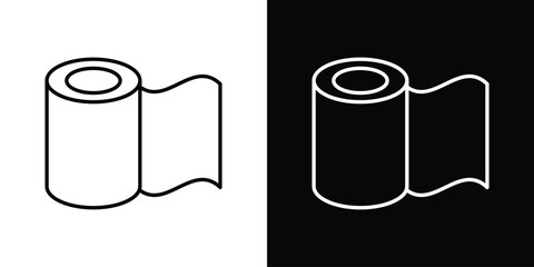 Bandage roll icon in editable stroke. EPS 10 vector illustration.