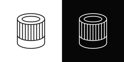 Air filter icon in editable stroke. EPS 10 vector illustration.