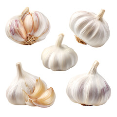 collection of garlic cloves png