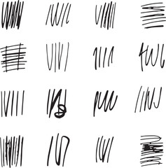 Brush set. Hand drawn vector illustration	