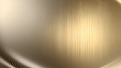 Minimalist abstract background featuring smooth brushed gold steel with radiant highlights and subtle gradient reflections.