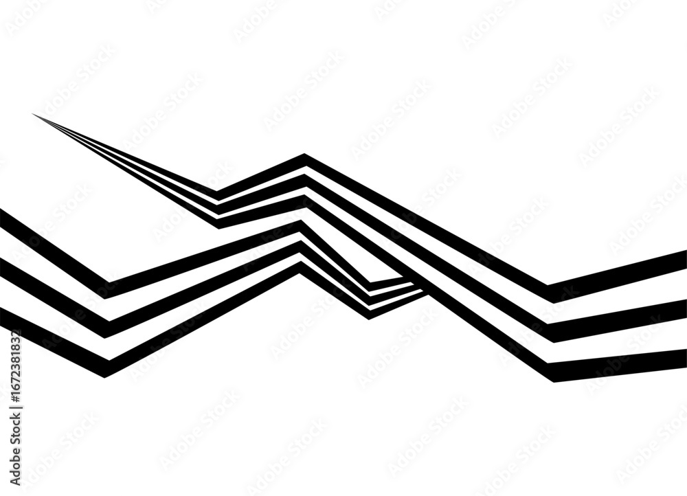 Poster vector pattern of sharp parallel retro lines black on white background. design element. abstract vec