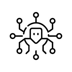 AI Ethics Icon for Artificial Intelligence, Responsibility, and Technology