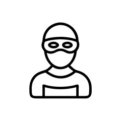 Burglar Icon for Security, Crime, Theft, and Protection