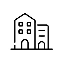 Apartment Icon Building Home Real Estate Housing Urban Living Illustration