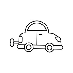 Fototapeta premium Train lineal icon with white background vector stock illustration