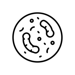 Bacteria Icon Microbe Germ Infection Pathogen Science Health Illustration