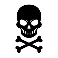 かっこいいドクロマークのイラスト素材