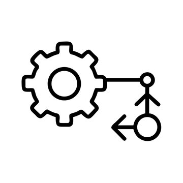 Automation Icon Technology Workflow Efficiency Industrial Process System Illustration
