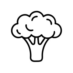 Broccoli Icon Fresh Vegetable Healthy Organic Nutrition Food Illustration