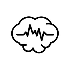 Brainwave Icon Creativity Idea Innovation Mind Intelligence Concept Illustration