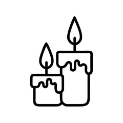 Candle Icon for Decoration, Celebration, and Ambient Lighting