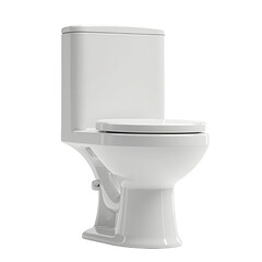 A pristine, modern white toilet with a simple, elegant design is presented in a clean,  shot.