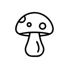 Mushroom Icon for Food, Nature, and Forest Illustration