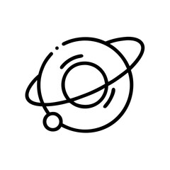 Orbit Icon for Space, Astronomy, and Planetary Motion Illustration