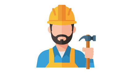 Construction Worker: A construction worker, equipped with a hard hat and holding a hammer, embodies the strength and resilience of the construction industry.