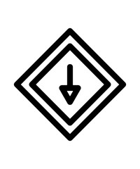 Striking Minimalist Icon Displaying Downward Arrow within Double Diamond Shapes Modern and Geometric Design Clean Lines for Visual Communication