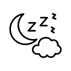Sleep Icon Vector Illustration for Health and Night Rest Design