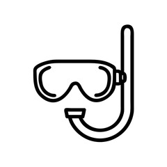 Snorkeling Icon Vector Illustration for Summer and Water Sport Travel Design