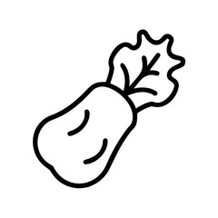 Vegetable Icon Vector Illustration for Healthy Food and Nutrition Design