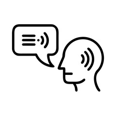 Voice Chat Icon Vector Illustration for Online Communication and Messaging