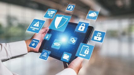 Cyber security protection and cyber security strategies against cyber threats, system hacks,...