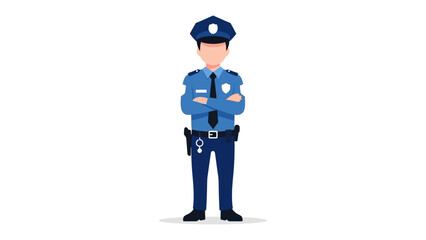 Police Officer Icon: An animated depiction of a law enforcement officer, exuding authority and competence, ready to serve and protect in this modern, crisp design.