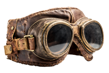 Vintage leather aviator goggles