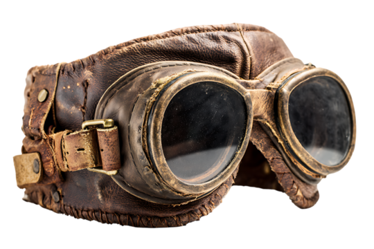 Vintage leather aviator goggles