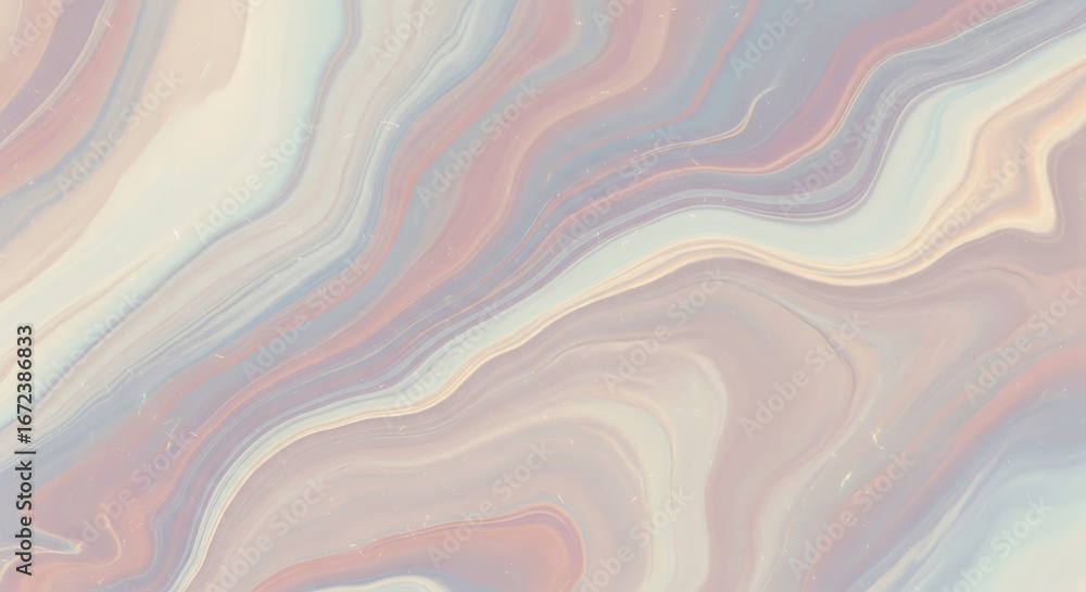 Poster Abstract pastel marble pattern with flowing lines and gentle color gradients creating a soft texture ai generated