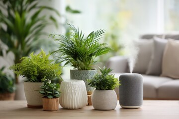 Fototapeta premium Indoor air quality improvement through natural solutions 