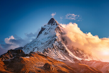 sunset in the mountains