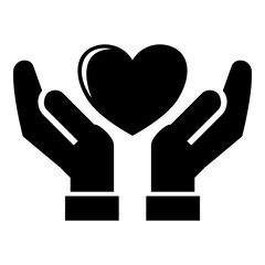 Care icon illustration for health support, medical protection, family safety, wellness, insurance service, hospital, and charity design