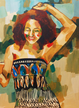 A lady dancing