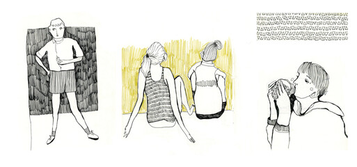 A series of simple sketches