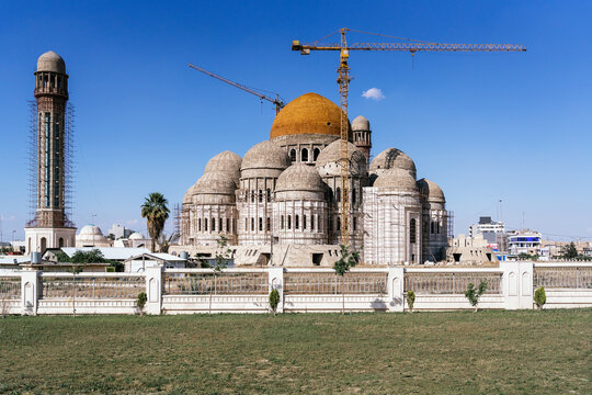 Jalil Khayat Mosque under construction in Erbil, Iraq
