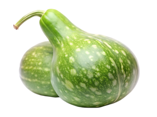 Bottle gourd isolated on transparent background, also known as calabash or long melon