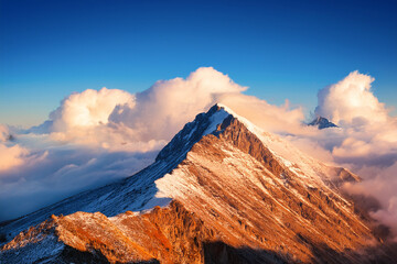 sunset in the mountains