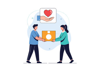 Generous giving and compassionate support delivering aid and hope to those in need helping hands offering kindness and care with open hearts