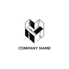 Abstract Geometric Logo Design with Interconnected Shapes for Brand Identity.