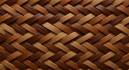 Intricate Woven Pattern Brown and Beige Intertwined Stripes Texture Background