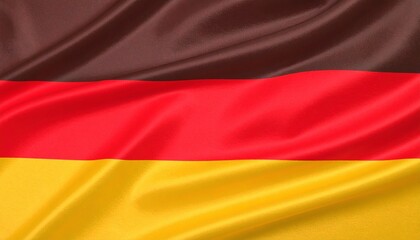 Naklejka premium German flag with horizontal black, red, and gold stripes, representing unity, democracy, and national heritage.