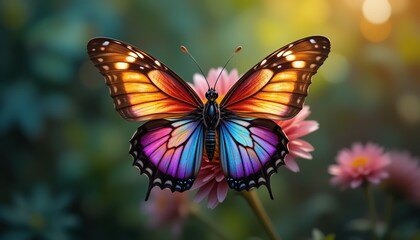 Fototapeta premium butterfly on flower